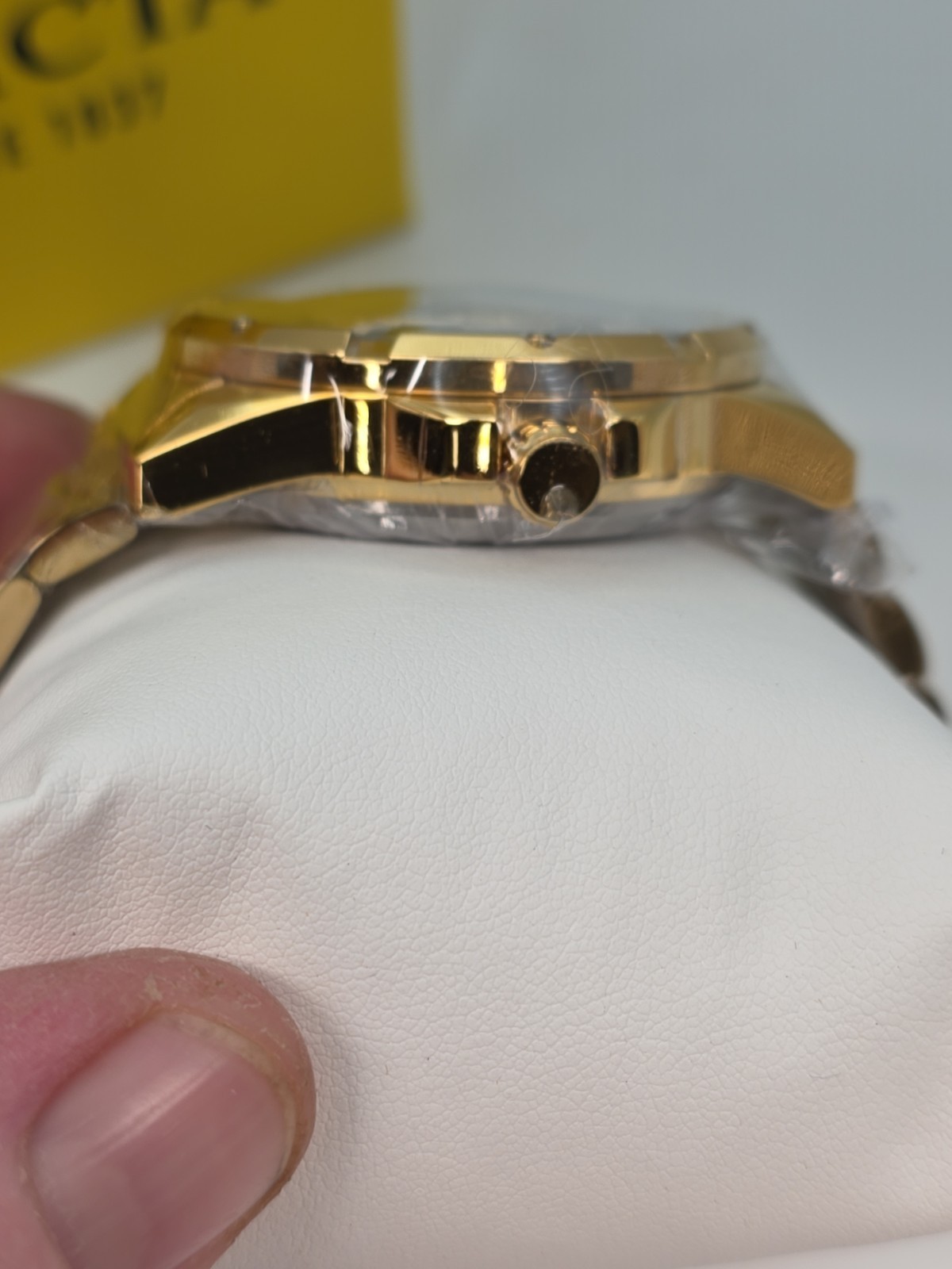 Invicta Mens Racing Interpoint Automatic Skeleton Dial Gold Tone SS 43.5mm 70078
