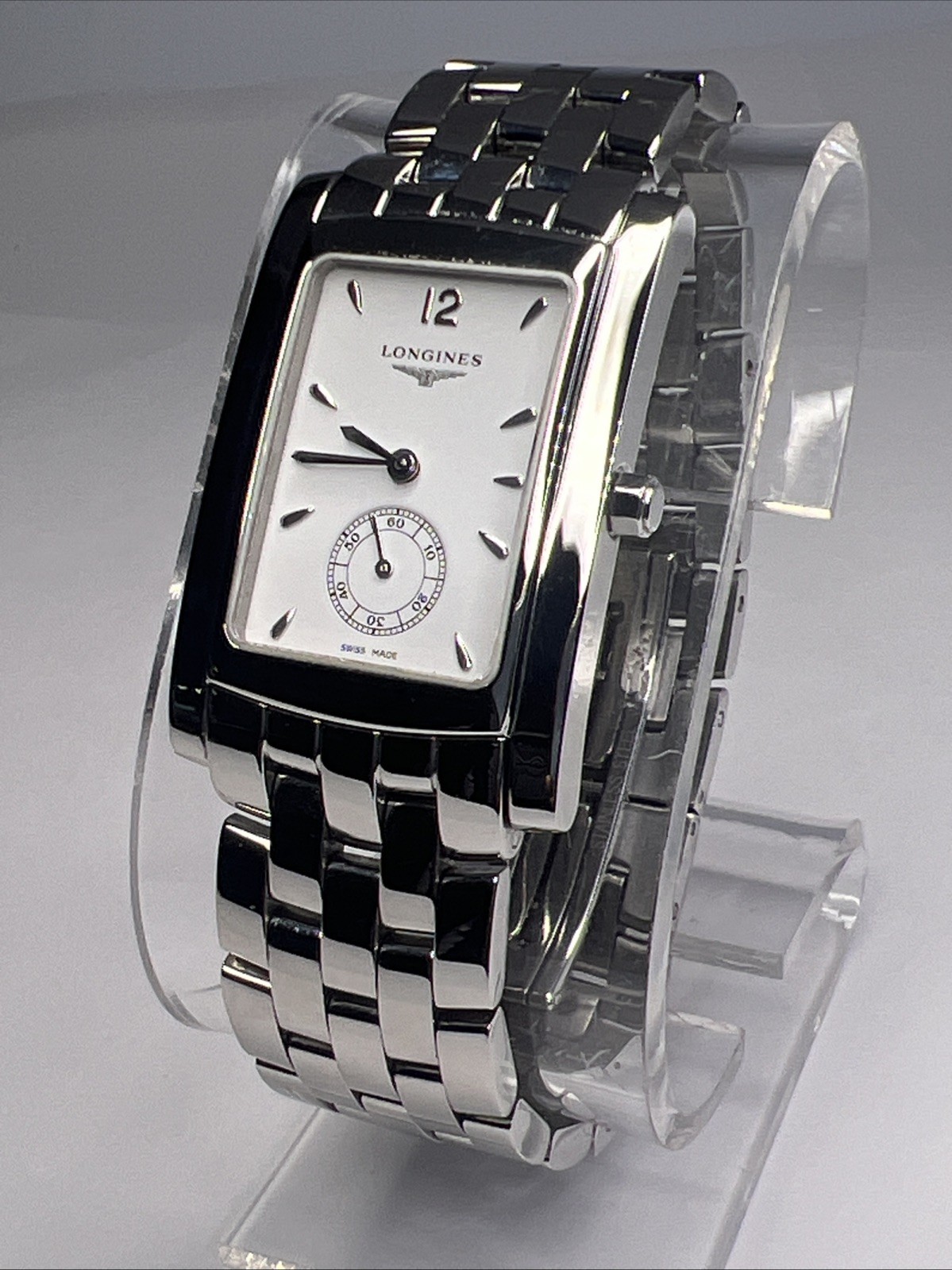 Longines Dolce Vita L5.655.4 Swiss Made Steel Quartz Watch White Dial Sub Second