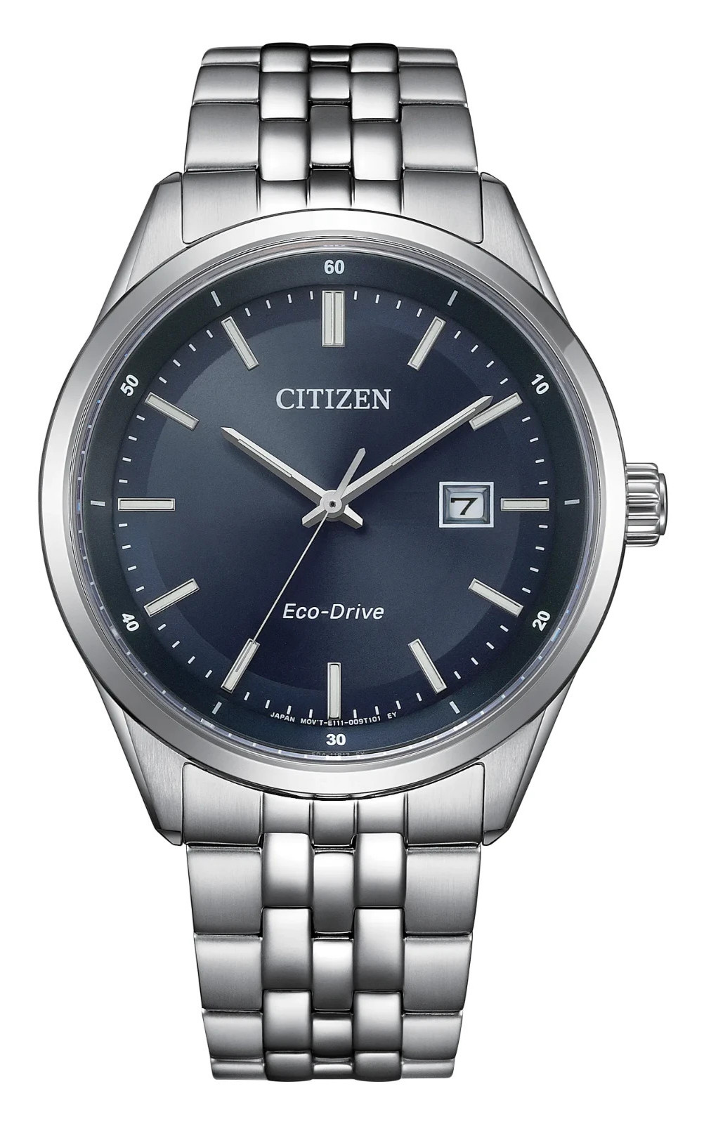 Citizen Men’s Classic Date Window Silver Eco-Drive Watch 41MM BM7560-59L