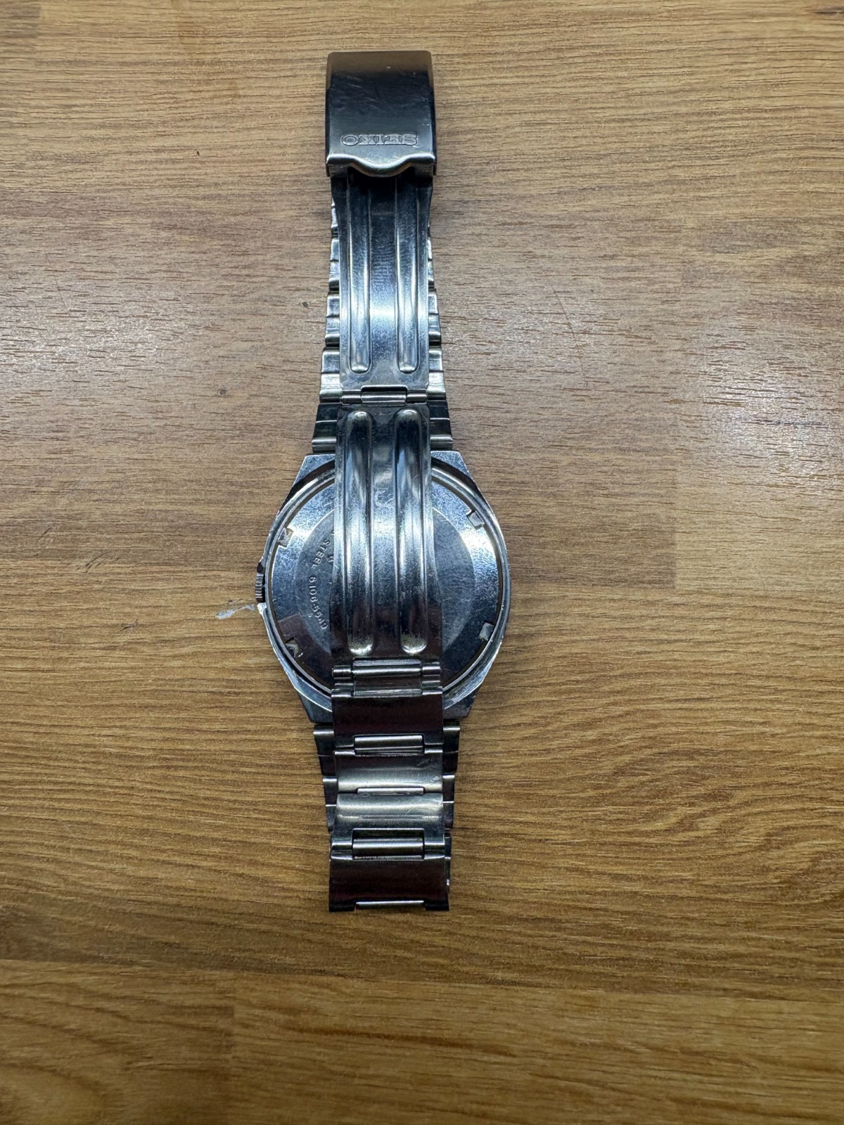Working Vintage Seiko DX Automatic Deep Blue Dial 17 Jewels Mens Watch 6106-5549