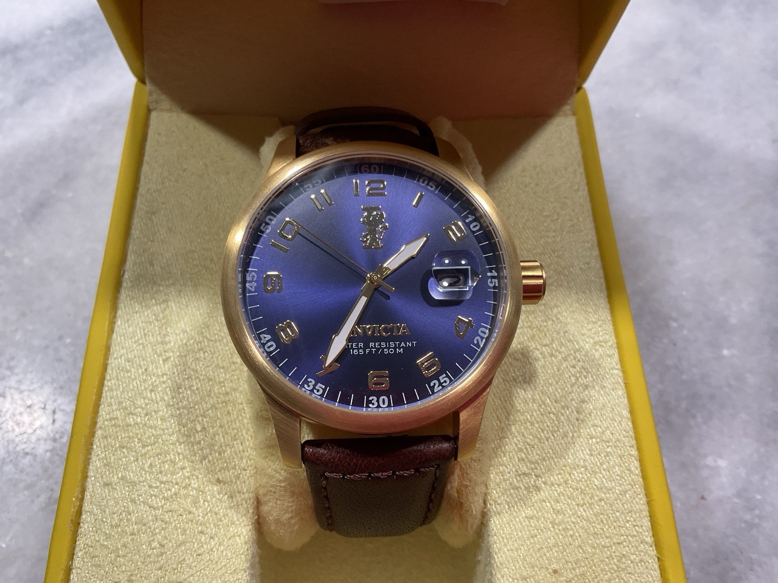 Invicta 15255 “I-Force” 44mm 18k Gold Ion-Plated Blue Dial Stainless Steel Men’s