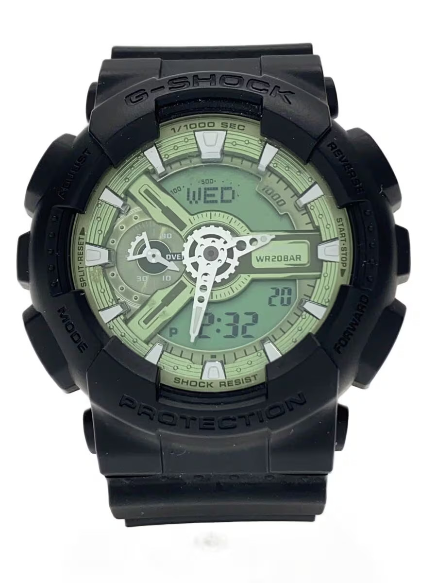 CASIO Quartz Watch G SHOCK Digital Analog Rubber GRN BLK