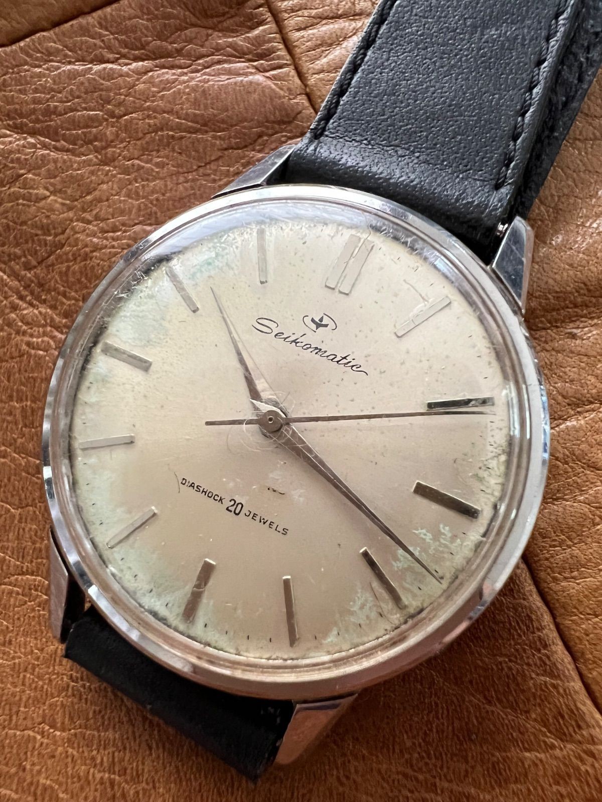 Vintage SEIKO Seikomatic J14074E Automatic Running 36mm 17-20cm Wrist Men’s