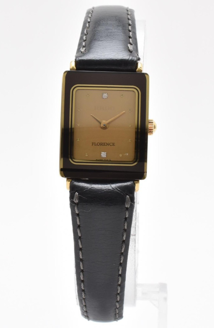 [NEAR MINT] RADO Florence 153.3606.2N Dial 2 Diamonds Womens Quartz Watch Japan