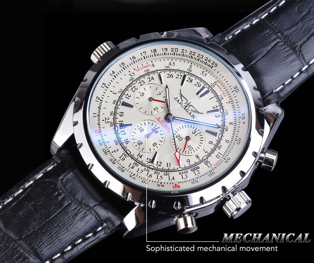 Luxury Men pilot/avitor Watch Multifunction Wristwatch Mechanical Automatic Gift