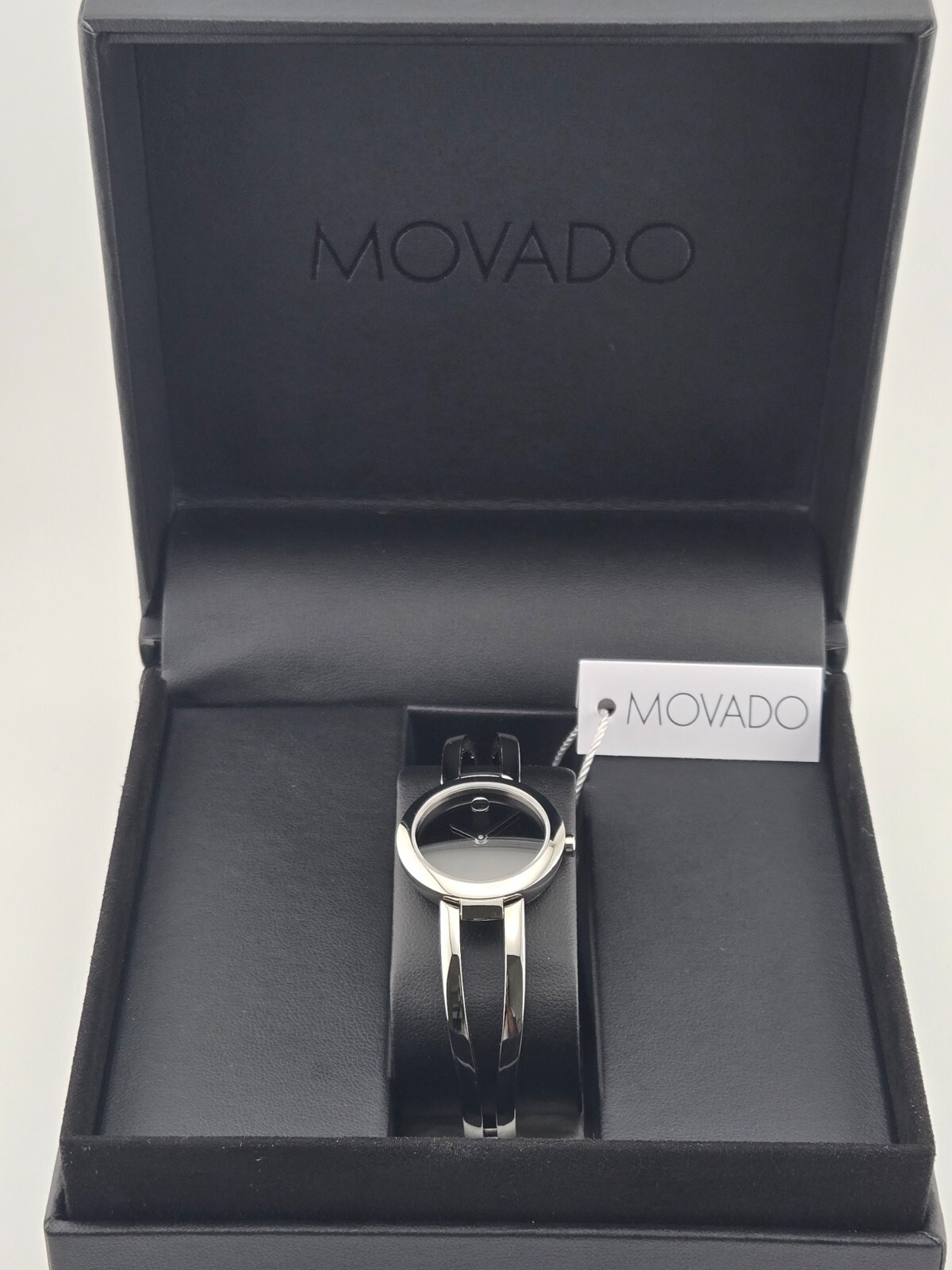 Movado Amorosa Women’s Black Dial Stainless Steel Watch – 0607131 ($595 MSRP)