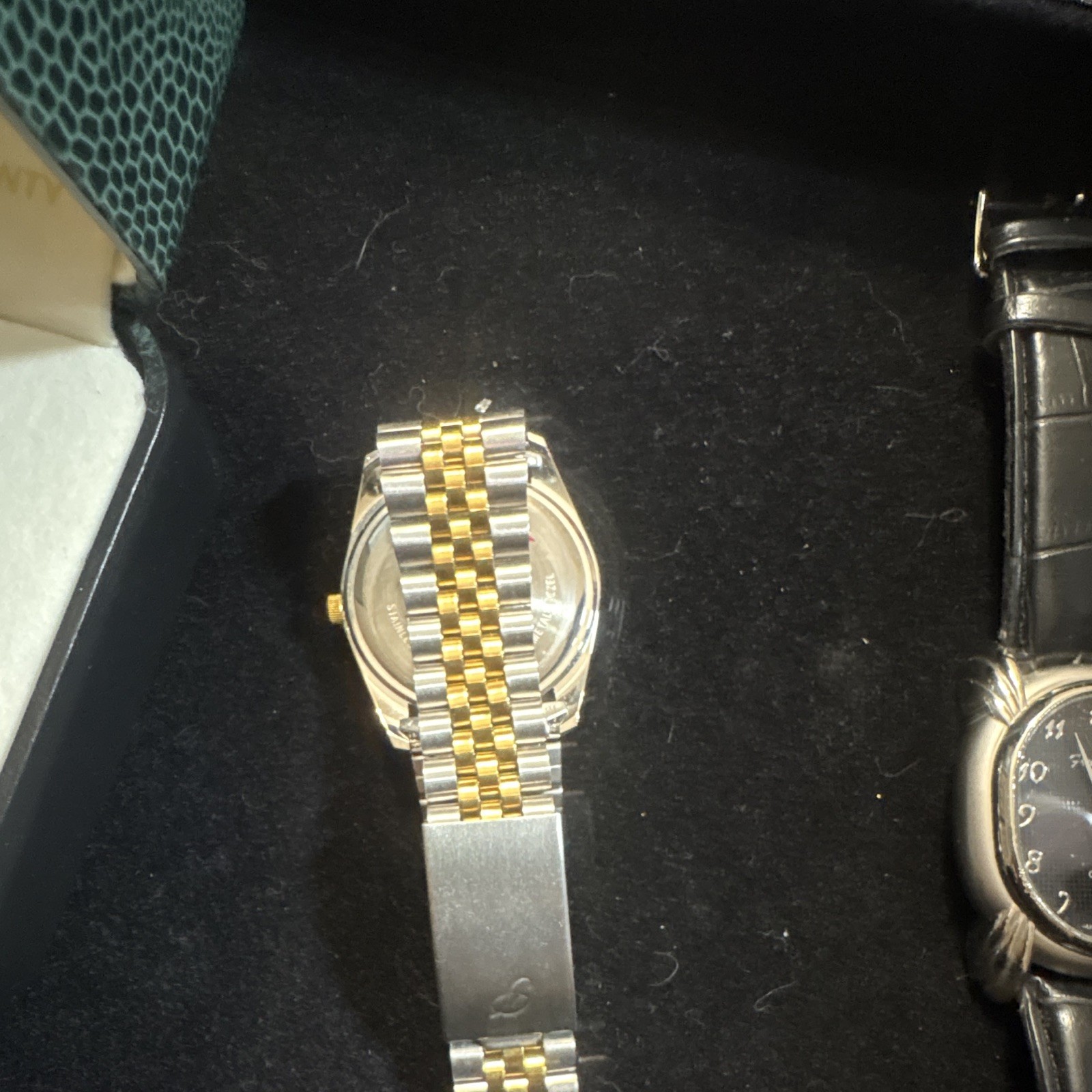 Gruen Precision Quartz Two-Tone Fluted Bezel 35mm Dress Watch w/ Box Papers