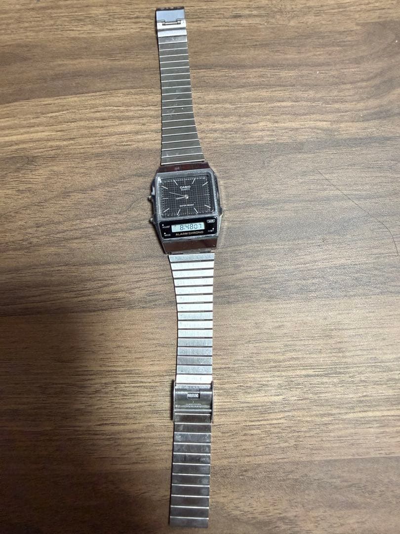 Battery replaced. CASIO AQ-450 Classic Digital-Analog Silver.
