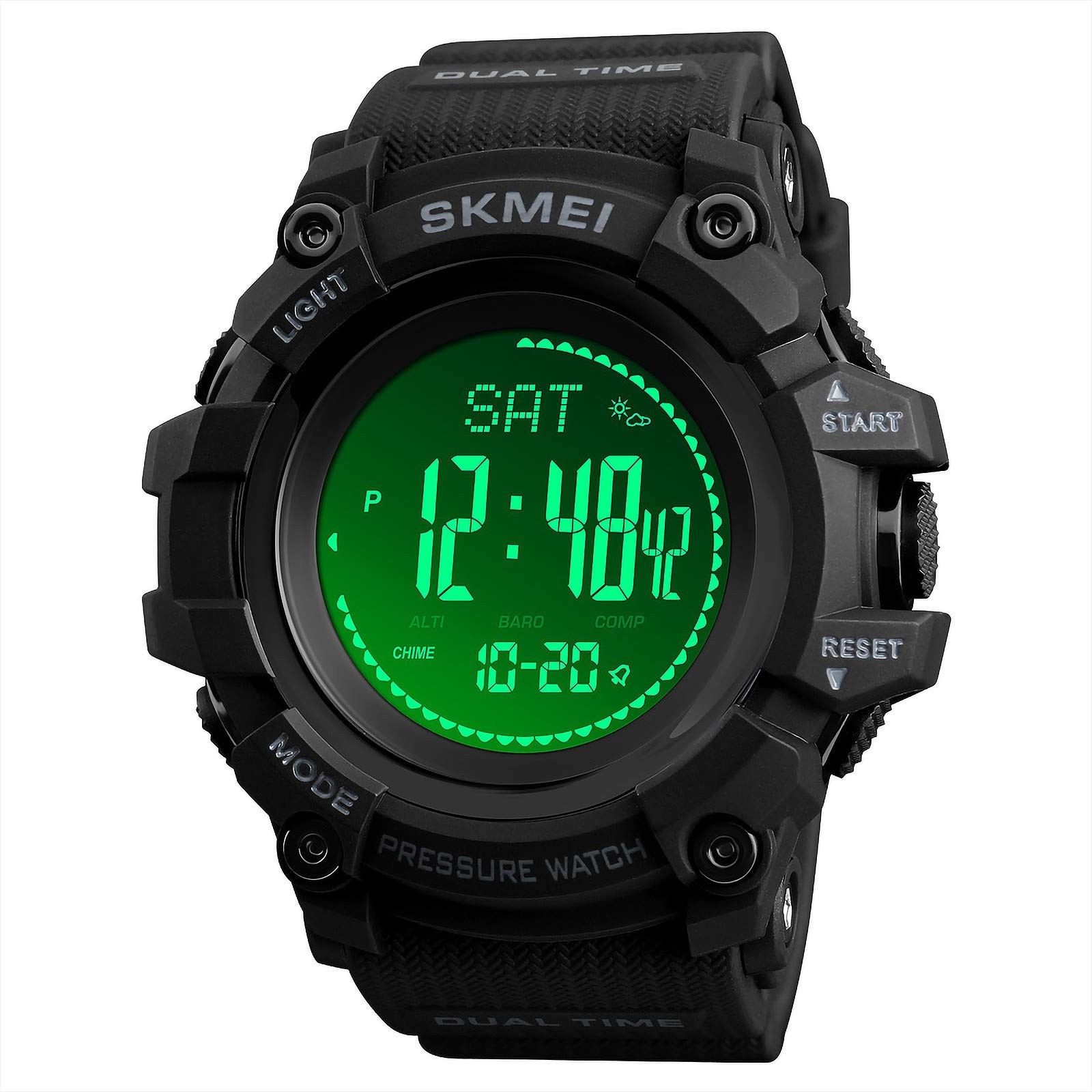 Compass, Altimeter Barometer Thermometer Temperature, Pedometer, Military Arm…