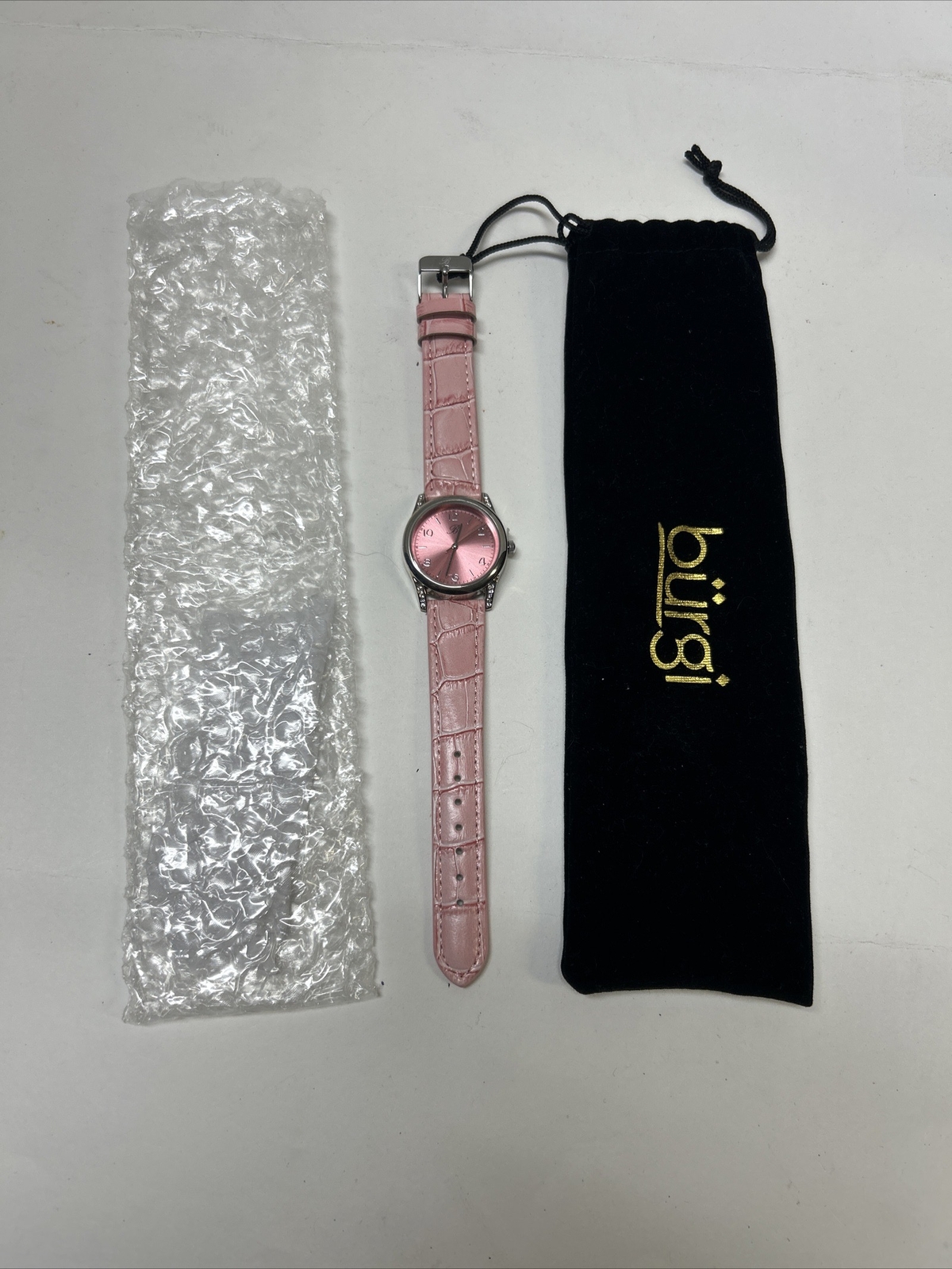 BURGI Womens WRISTWATCH PINK LEATHER BAND