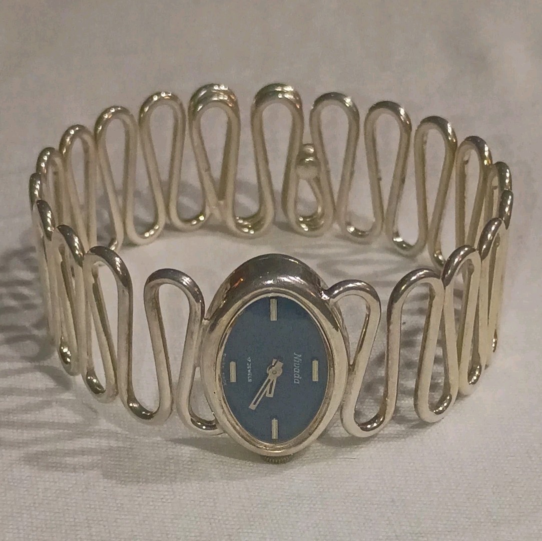 Nivada Grenchen & Andreas Daub Modernist .800 Silver Watch ( Running).