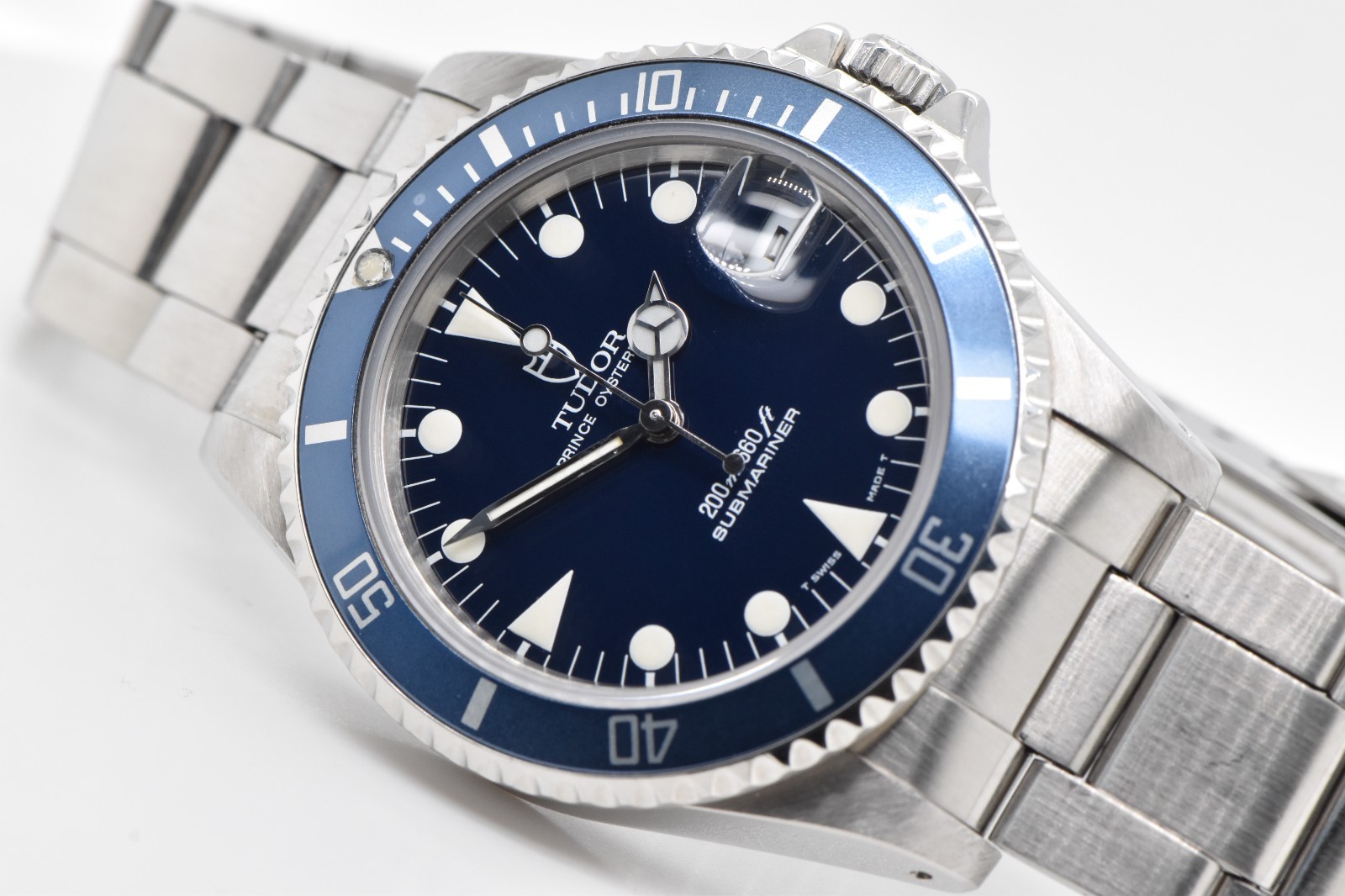 1996 Tudor Prince Oysterdate Submariner Date Minisub 36mm Steel Blue Dial 75190