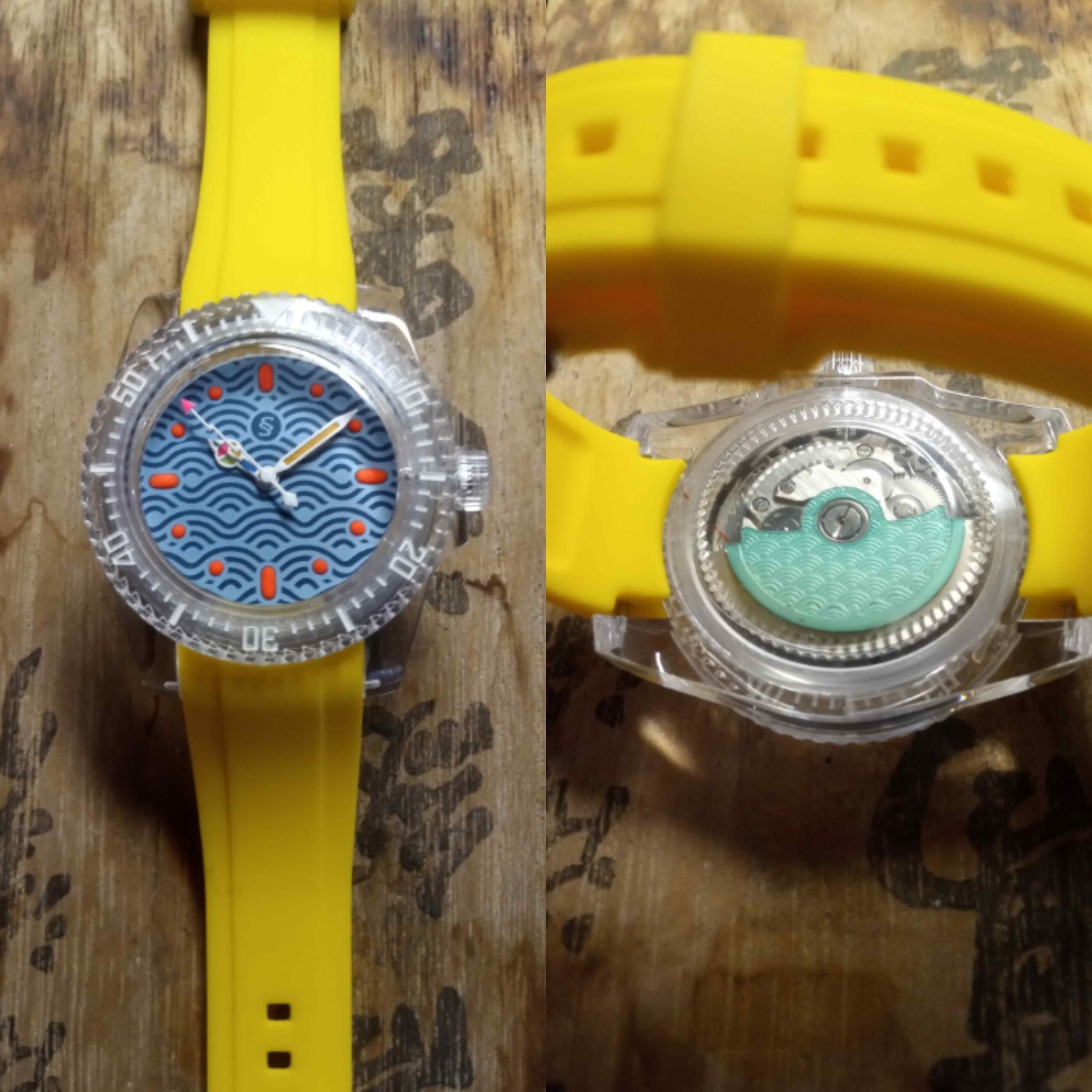 Summer knockaround beach watch – Acrylic case with Seiko NH35 automatic movement
