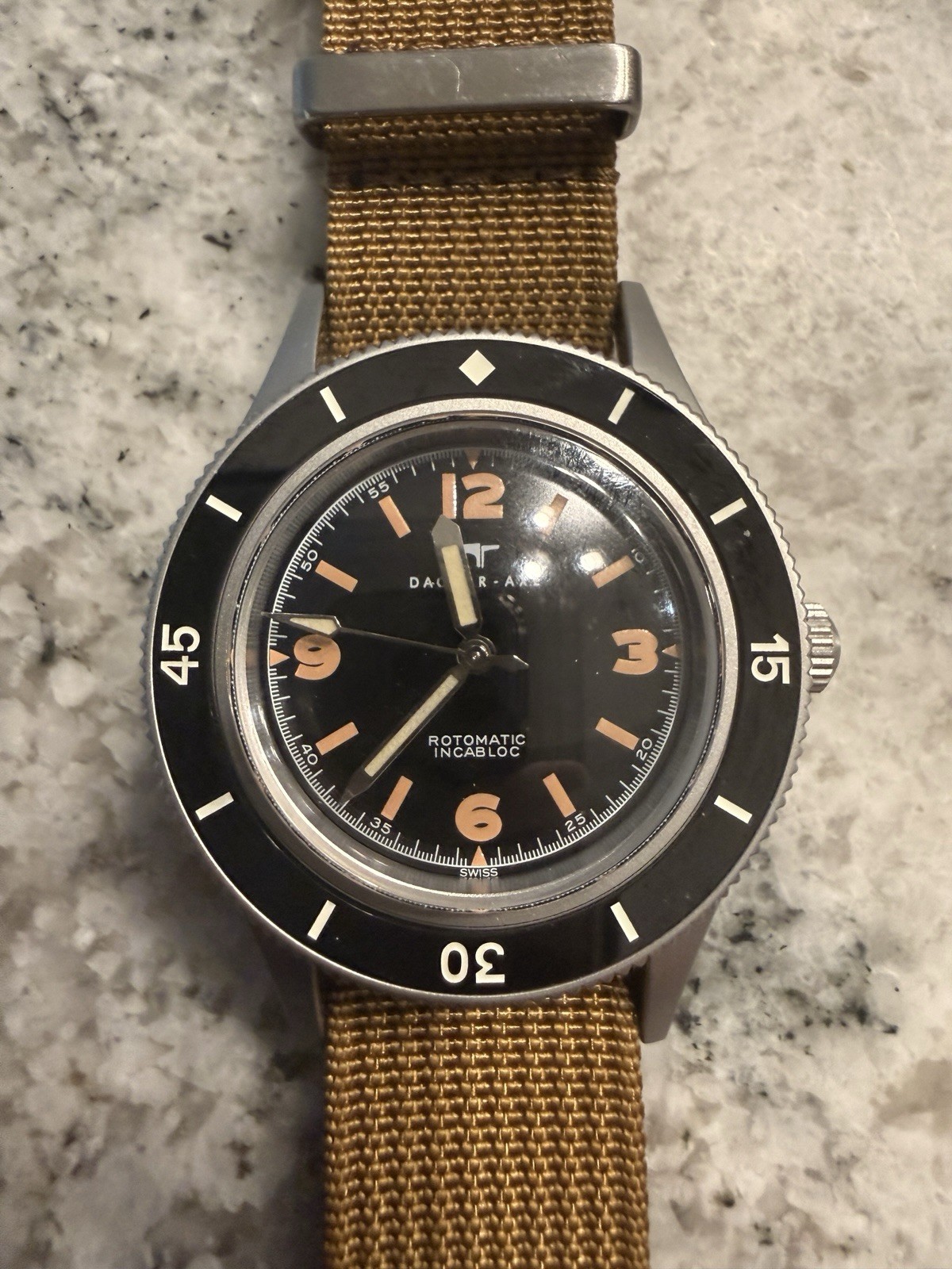 DAGGER-AXE Limited Edition 39mm Automatic Diver Black Dial 200m, Box & Papers