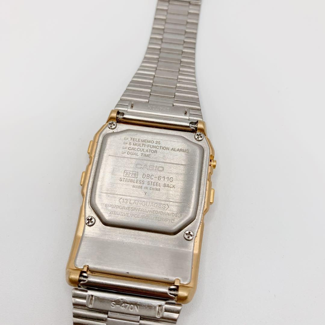 CASIO Data Bank Gold Digital Watch Men’s Calculator Retro Style