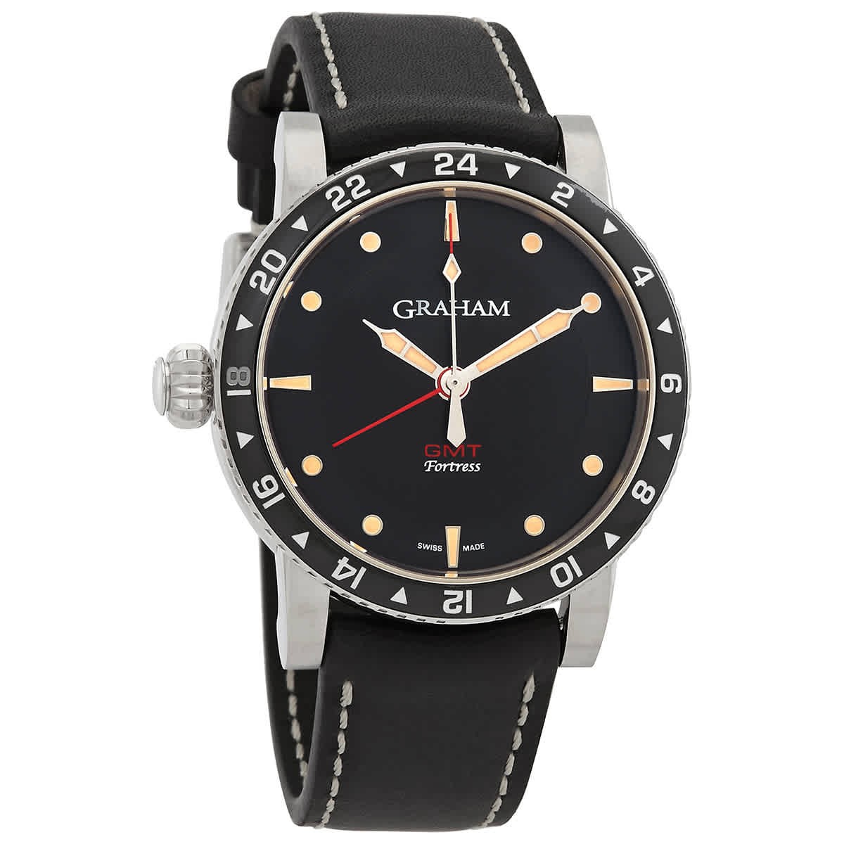 Graham Fortress GMT Automatic Black Dial Men’s Watch 2FOBC.B03A