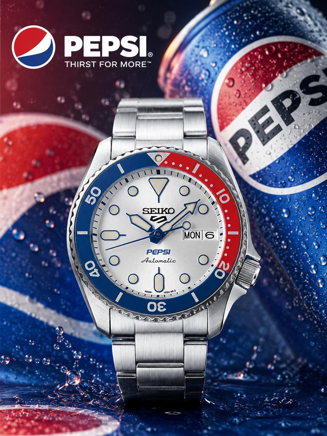 Seiko 5 x Pepsi Limited Edition Brand New Comes In Standard Box with papers.