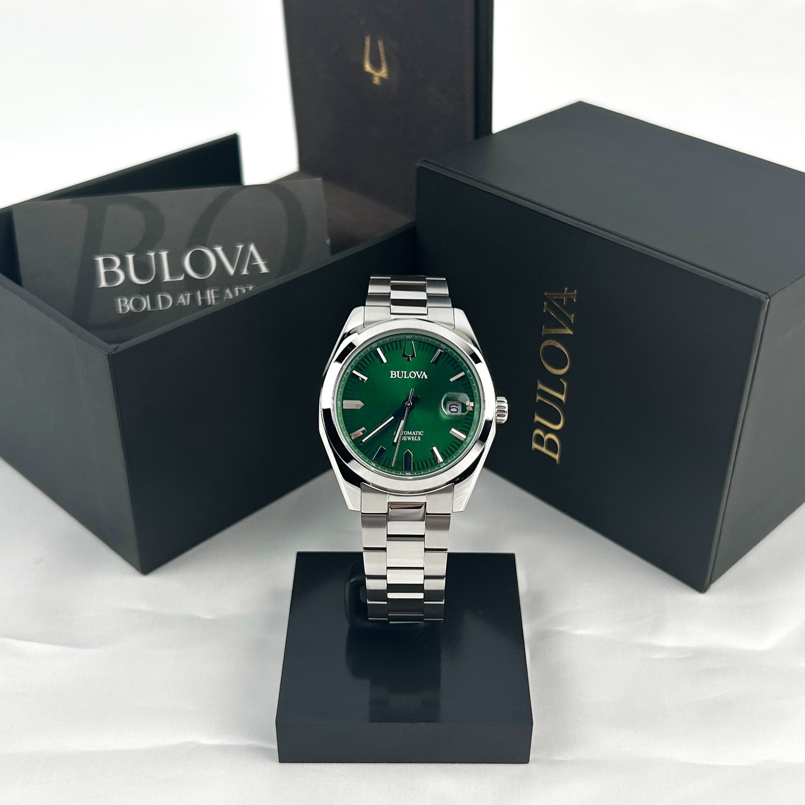 Bulova 96B429 Surveyor Automatic Green Dial Automatic Watch 39MM