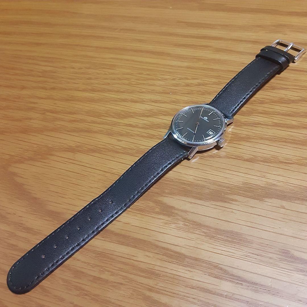 BUCHERER Black Dial Date Automatic Watch Men 3.65cm Case Free Size Working