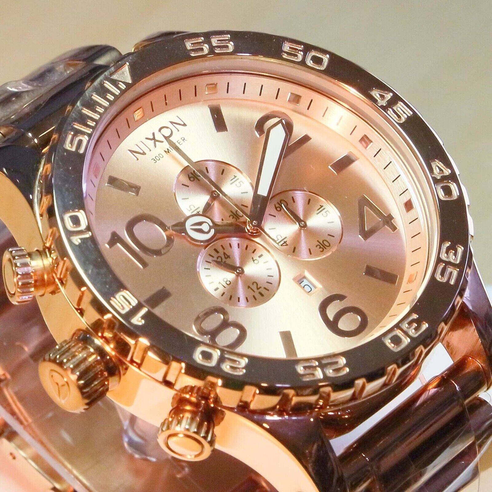 NEW Nixon 51-30 Chrono ROSE GOLD Tone Watch MENS WOMENS GIFT A083-897 FAST SHIP!