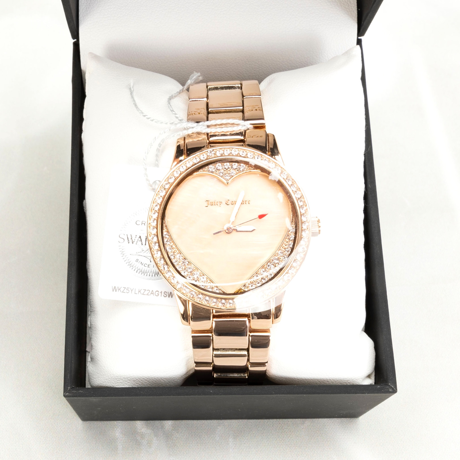 Juicy Couture Women’s Black Label Crystal Watch 36mm Analog Quartz Rose Gold