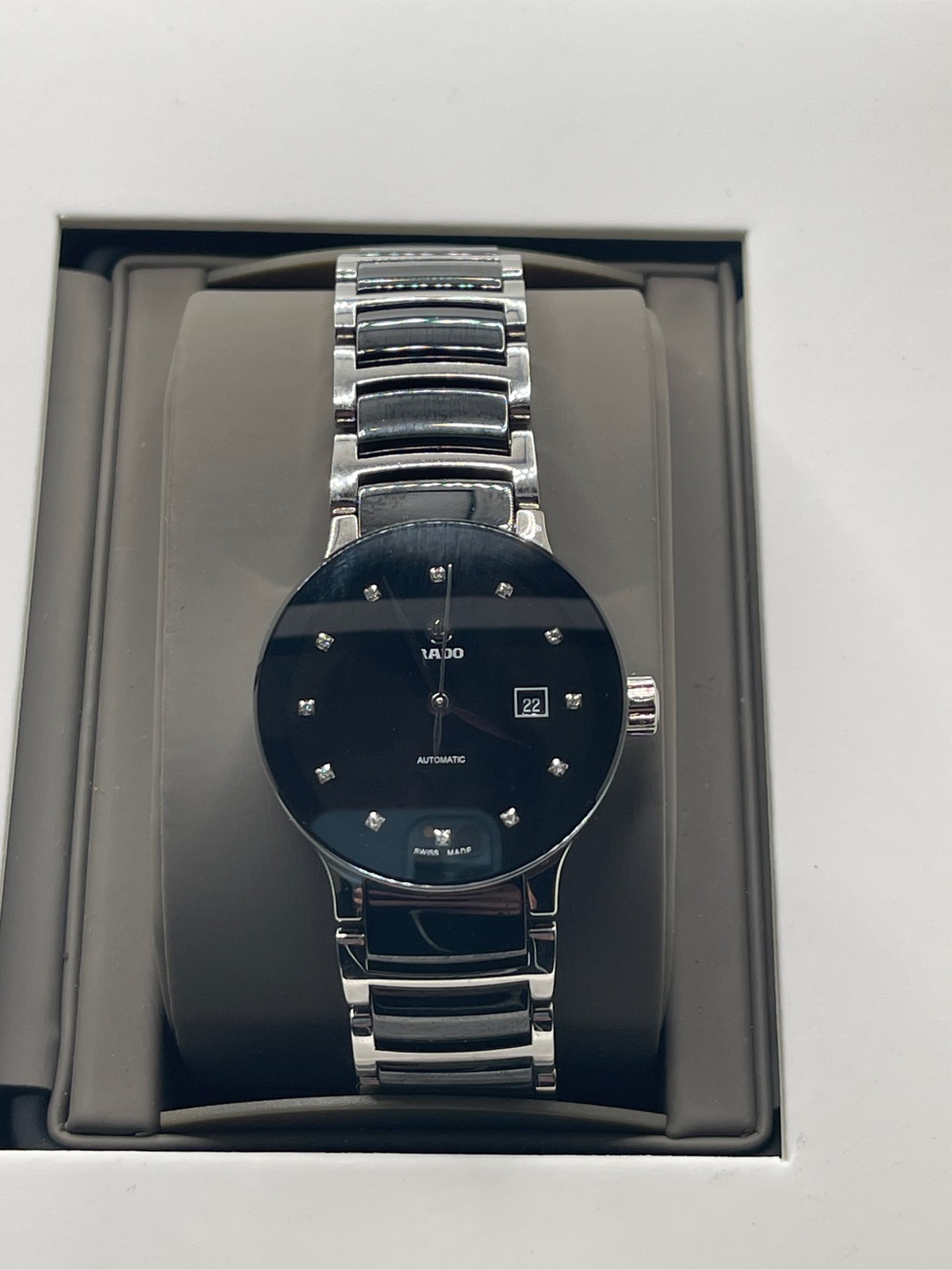 Rado Centrix Automatic Diamonds Unisex with Black Dial, Date Display and Swiss A