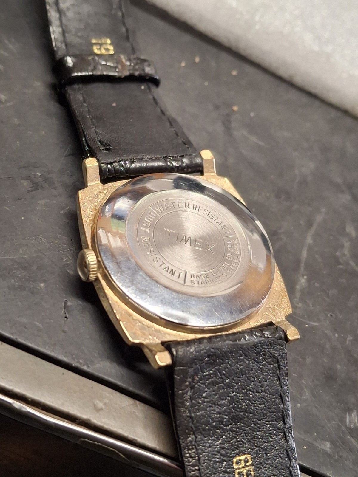Timex Sprite 1969 Gold Tone Square Case Mens Vintage 1960s Mechanical…