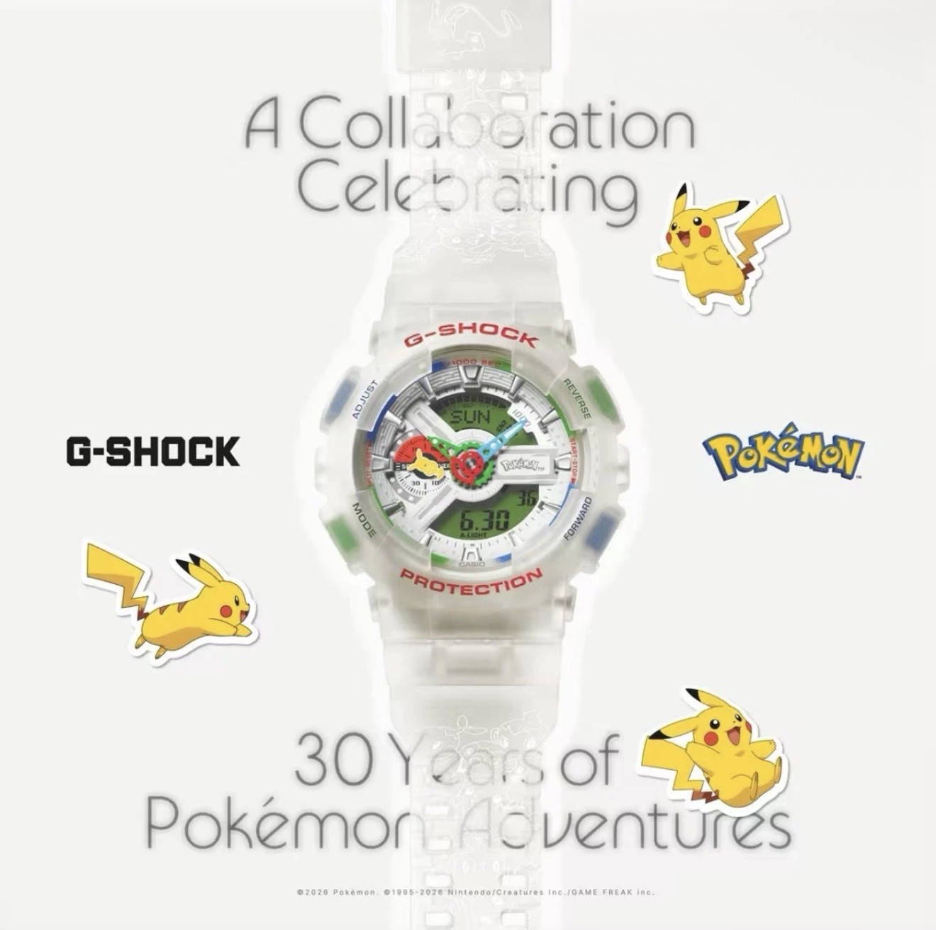 CASIO G-SHOCK x Pokémon GA-110PKM-7AJR Watch CONFIRMED Presale NEW