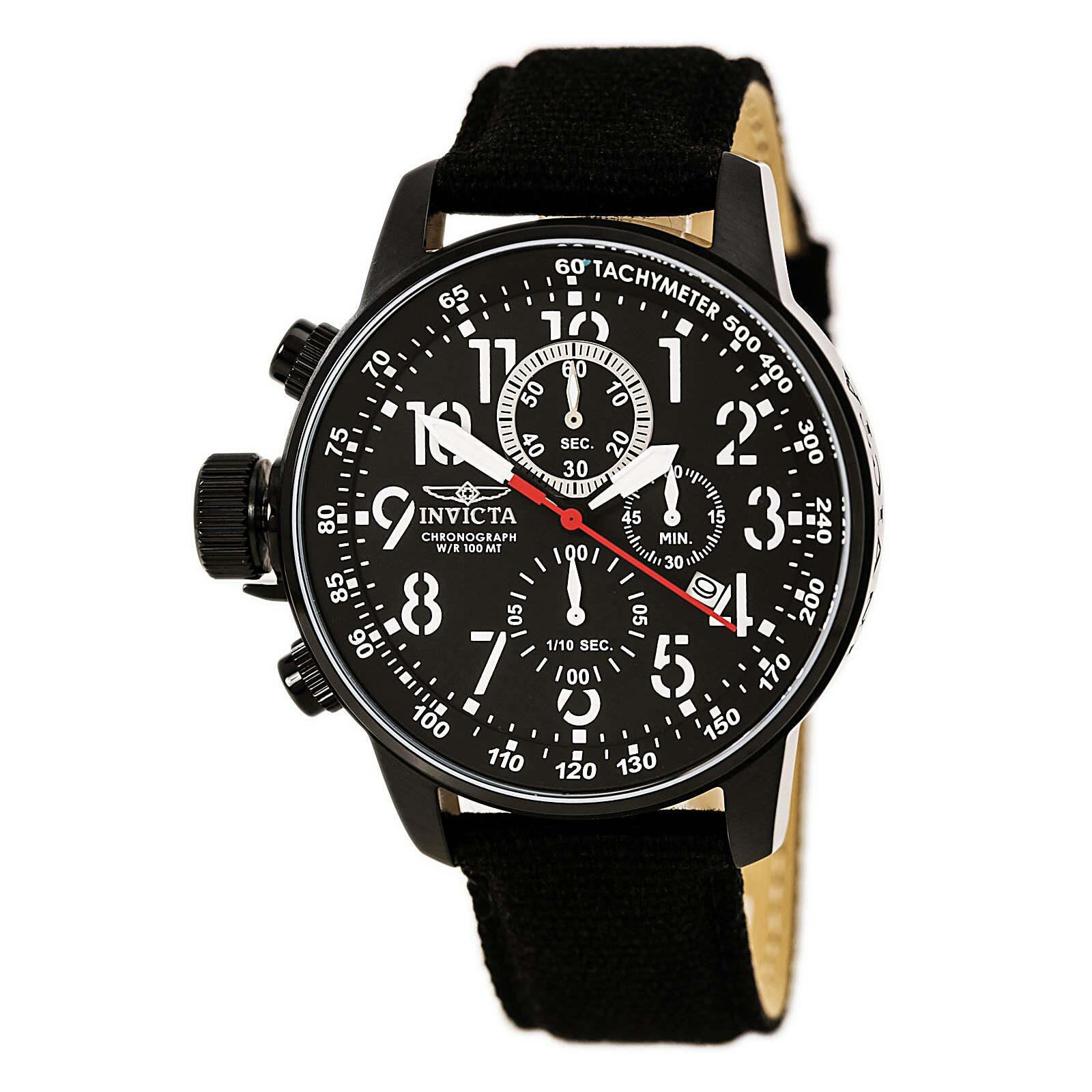 Invicta Men’s Watch I-Force Japanese Quartz Chronograph Black Dial Strap 1517