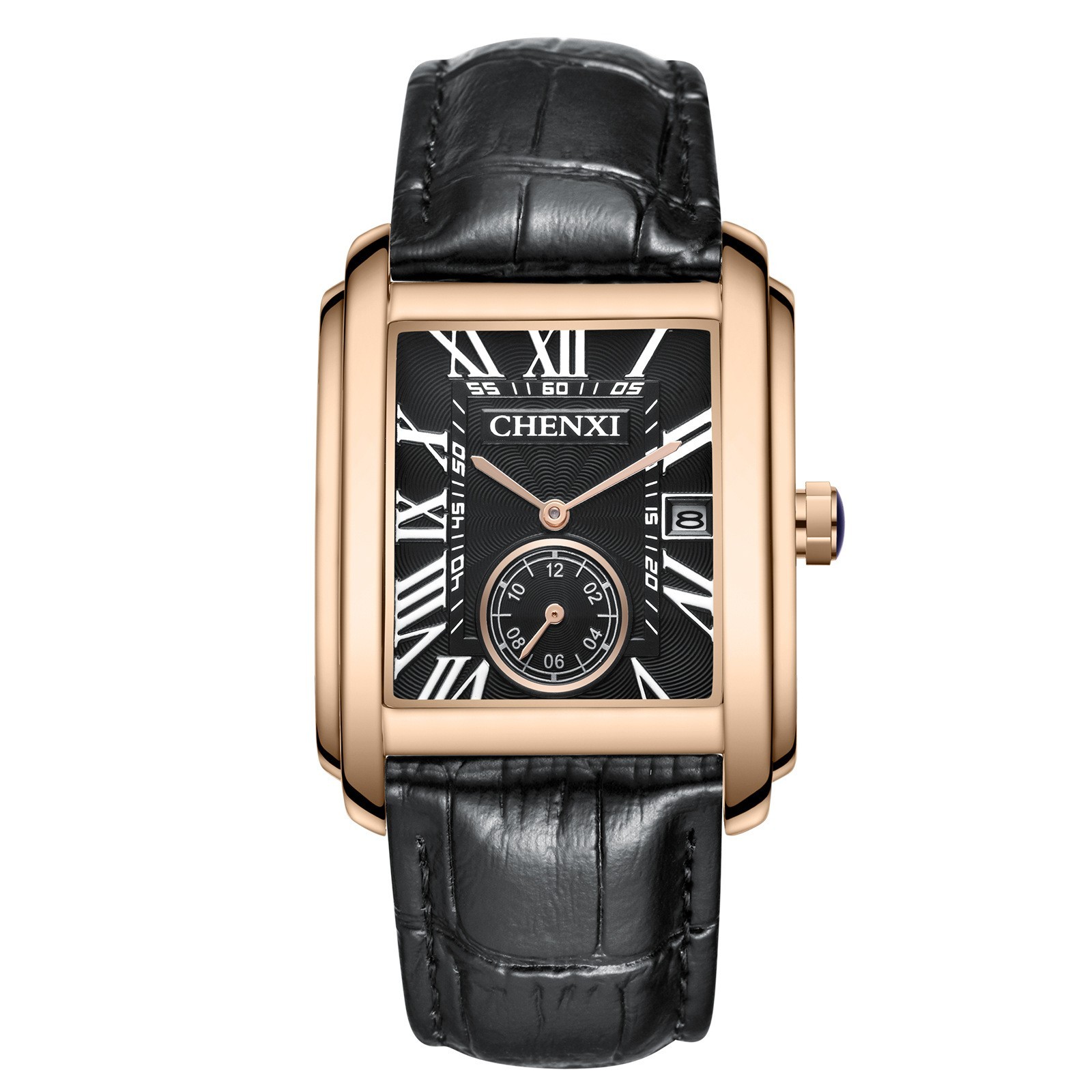 CHENXI Luxury Square Quartz Watch Strap Watch Men