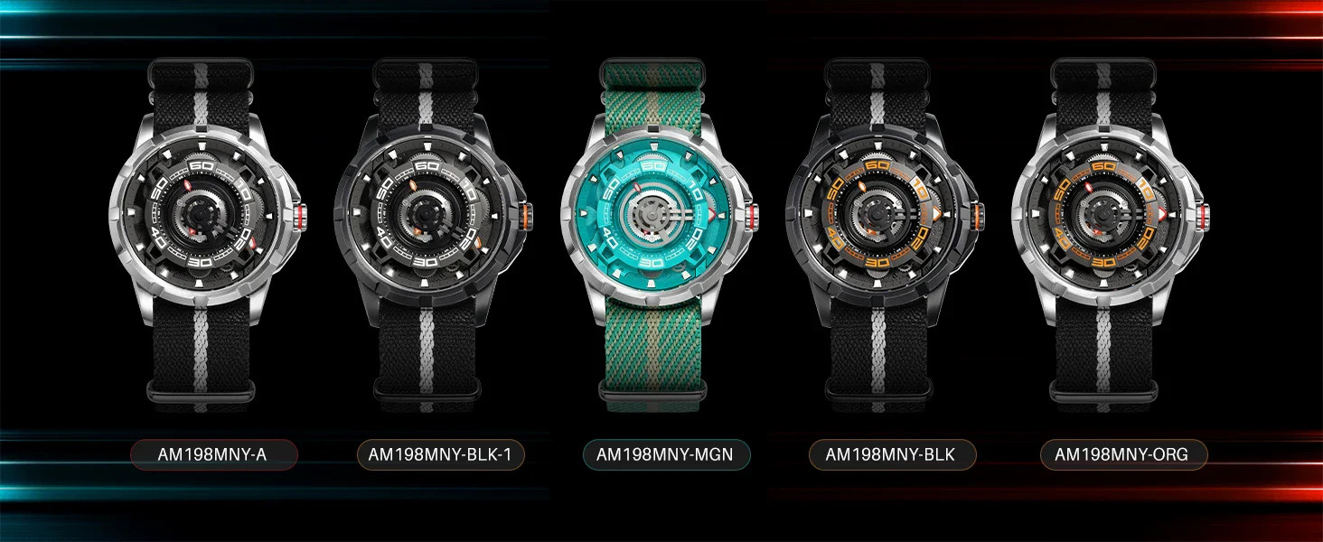 BERNY Automatic Men’s Skeleton Watch 5ATM Luminous Sapphire