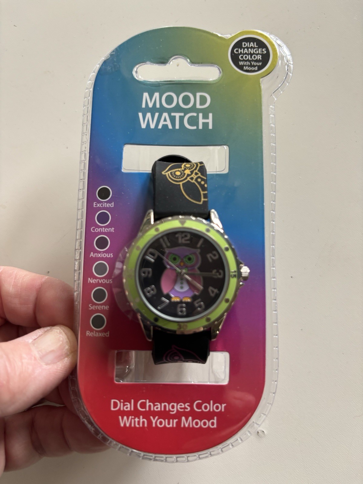 NEW Owl Themed Mood Wristwatch Color Changes Accutime Analog Buckle Band