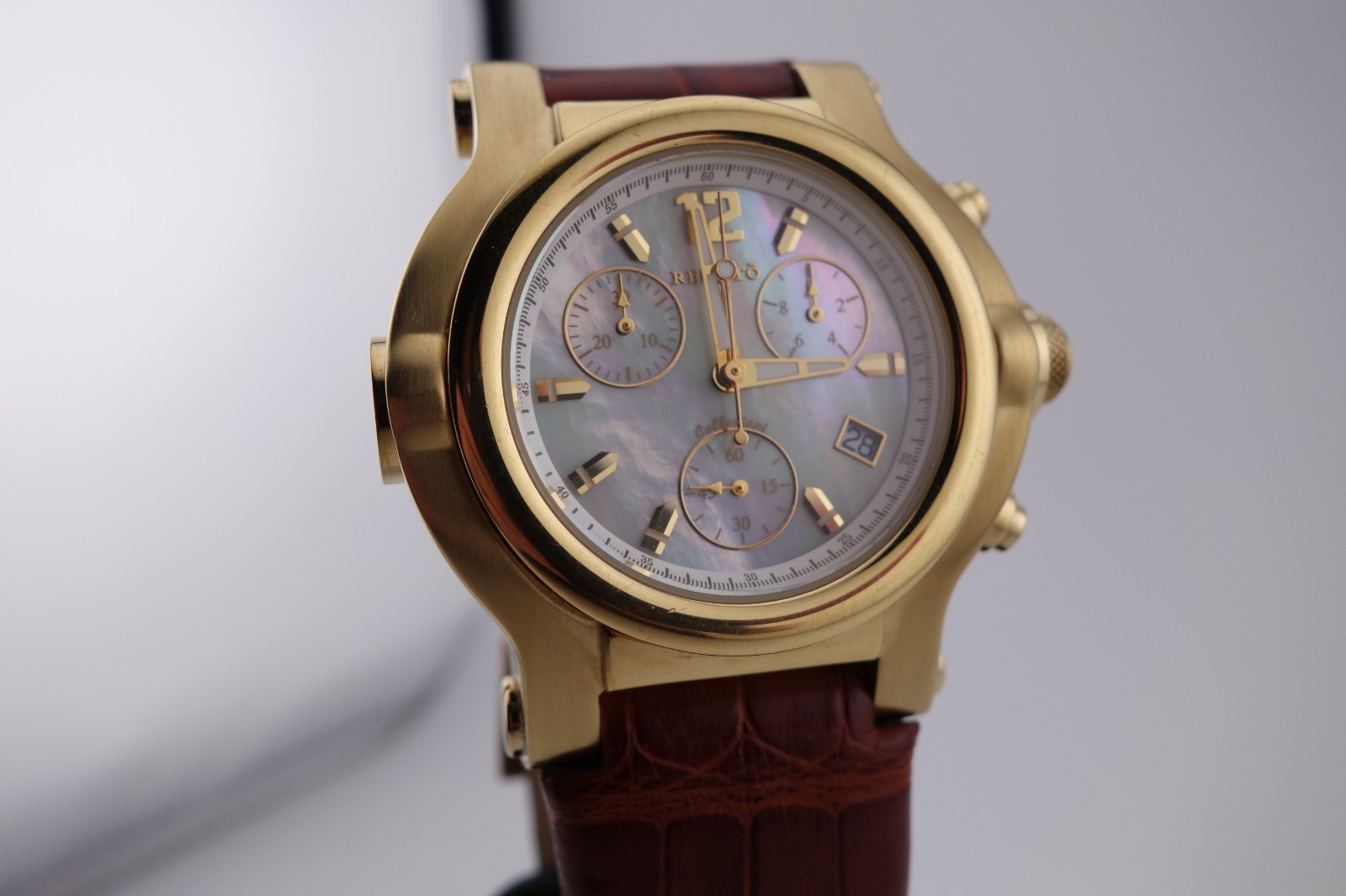 RENATO Classic BEAST, Swiss ETA Chrono Movement, MoPearl Dial on Alligator Strap