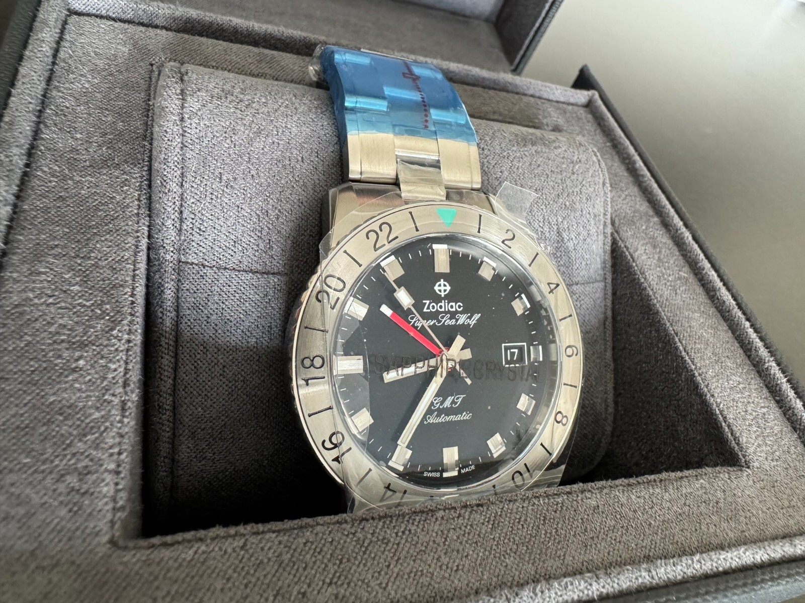 Zodiac Super Sea Wolf Automatic Black Dial GMT Men’s Watch ZO9405