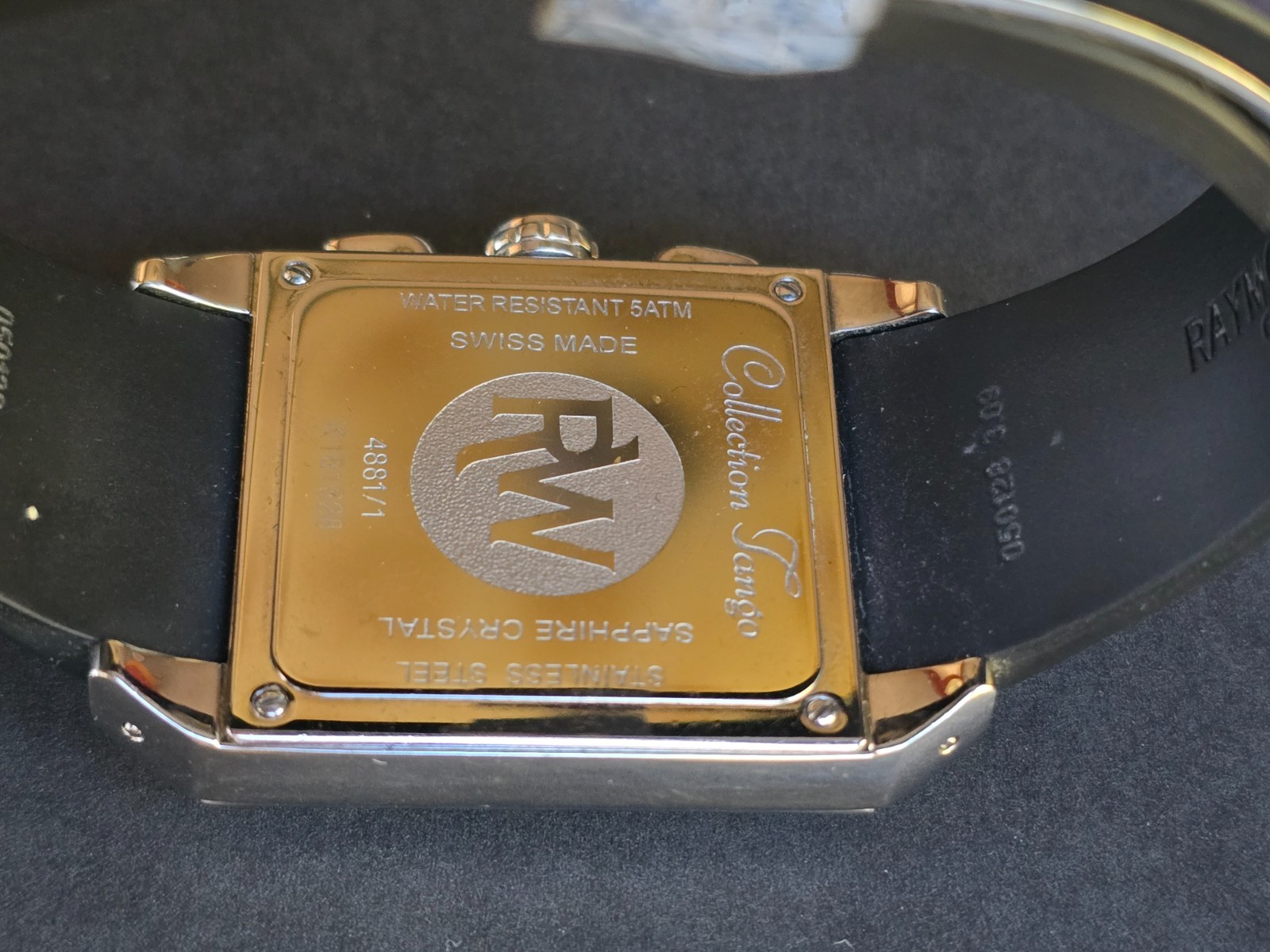 RAYMOND WEIL TANGO CHRONOGRAPH WATCH 4881 WITH RUBBER STRAP / BOX & PAPERS