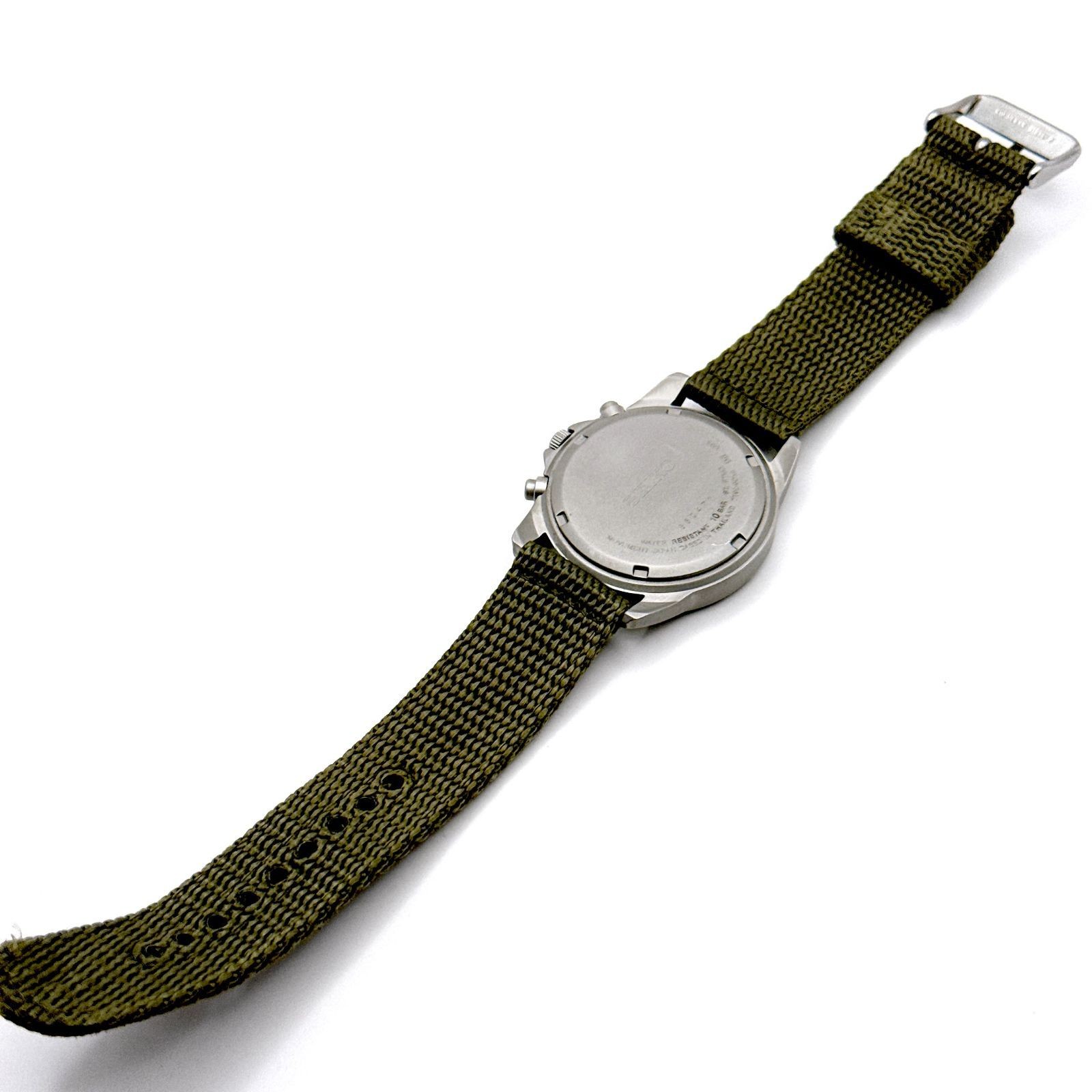 B183 Working Excellent Condition SEIKO Military Chronograph SND377R Khaki Men’s