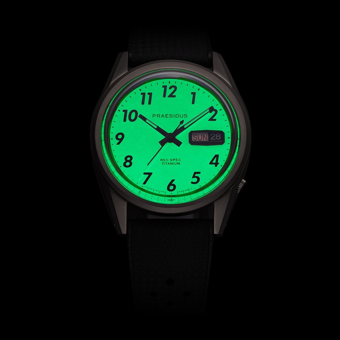Praesidus REC SPEC Automatic Titanium Day-Date Full Light Military Men’s Watch
