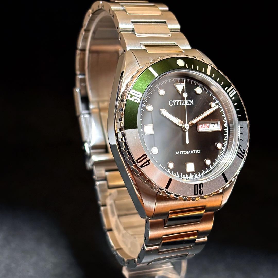 Citizen NH7531-50E Diver Watch Automatic 42mm Green Bezel Black Dial wrist 20cm