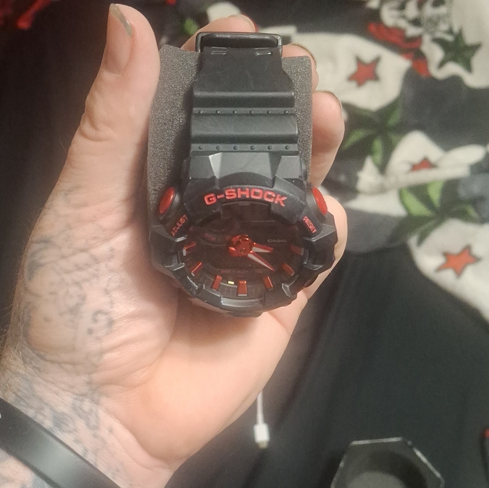 Casio G Shock watch black and red