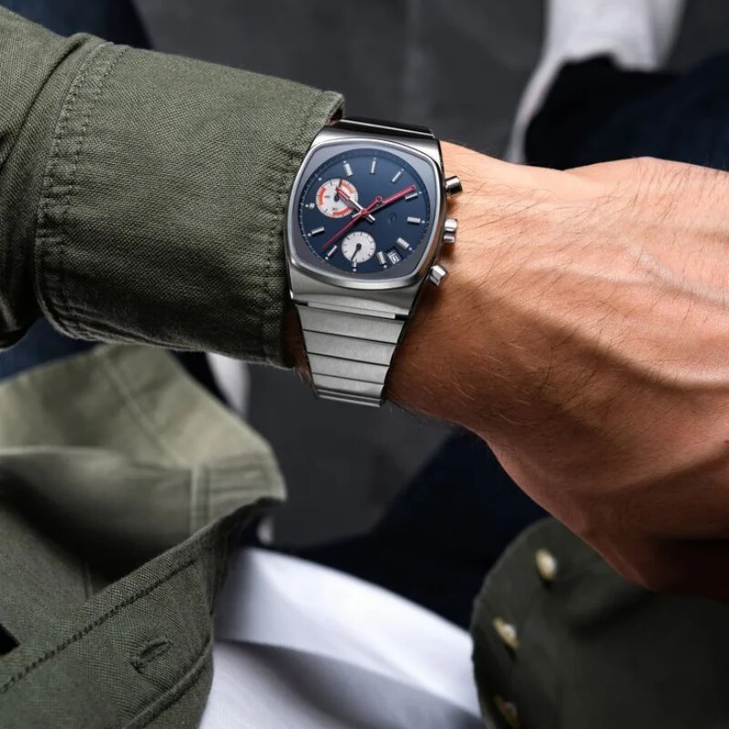 Mens CILOA Quartz Retro automatic Movement Stainless Steel Waterproof Watches