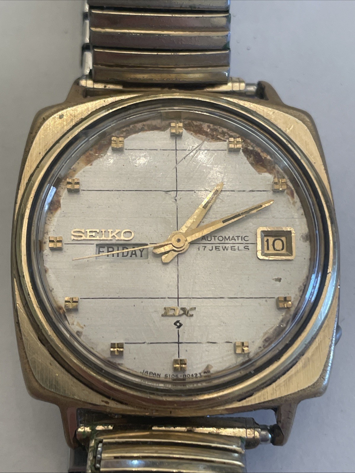 Vintage Seiko DX Sea Lion M88 Men’s Automatic 17j Gold Plated Watch 6106-8039