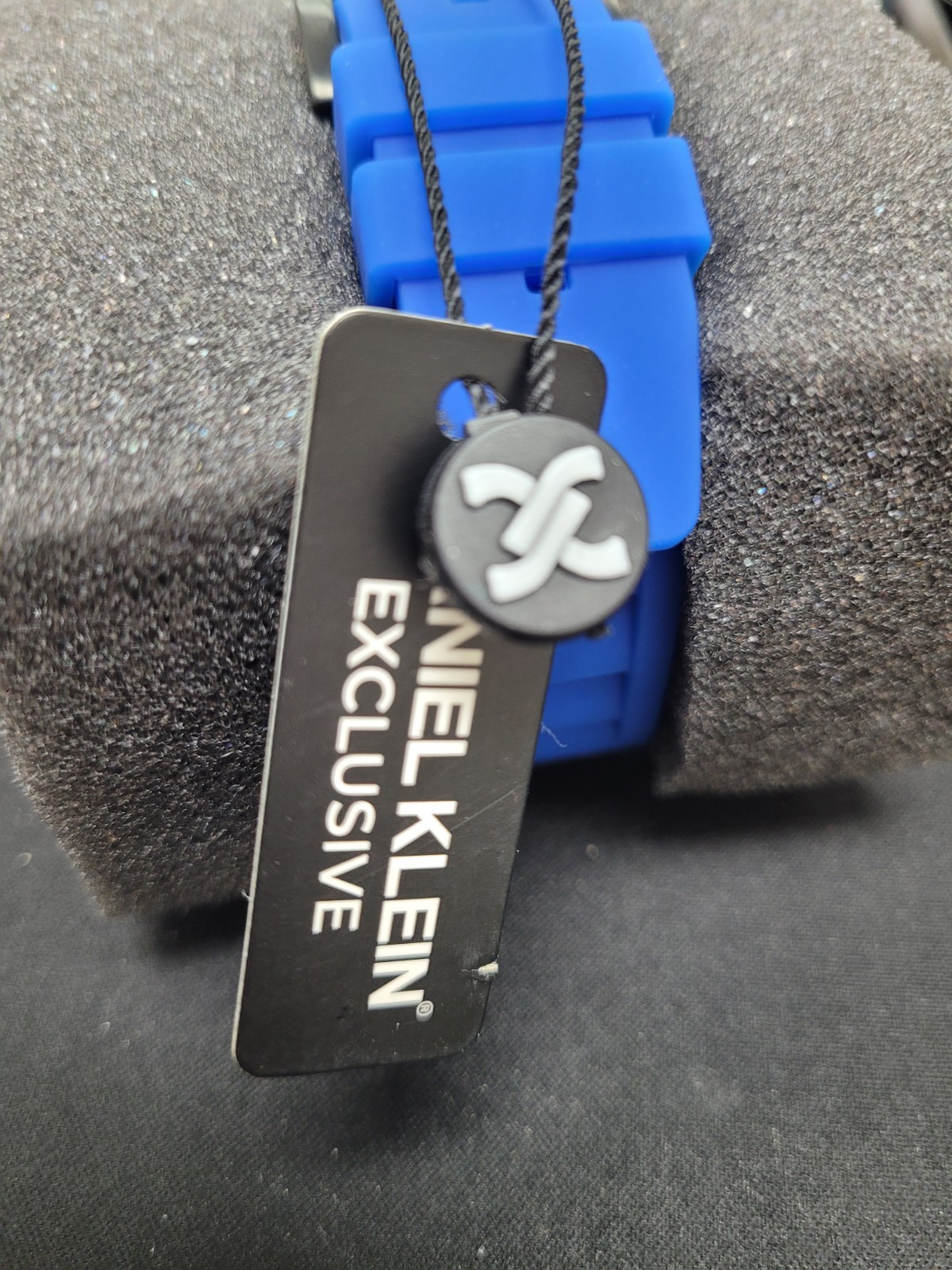 Daniel Klein Exclusive Chronograph Sport Wristwatch Blue Silicone Band 5 ATM