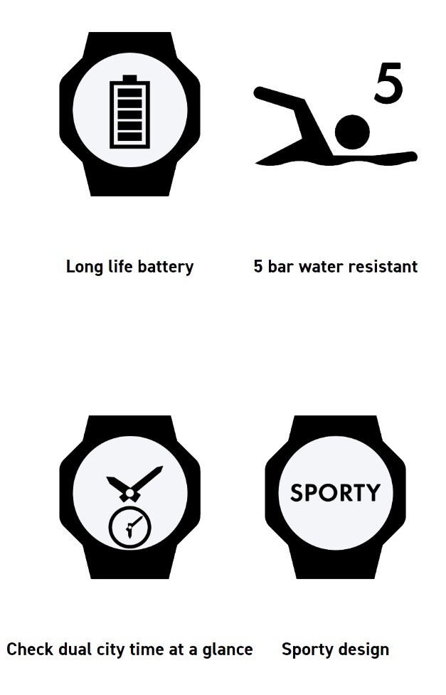 Casio W201-1BV, Digital Chronograph Watch, Resin Band, Alarm, 10 Year Battery