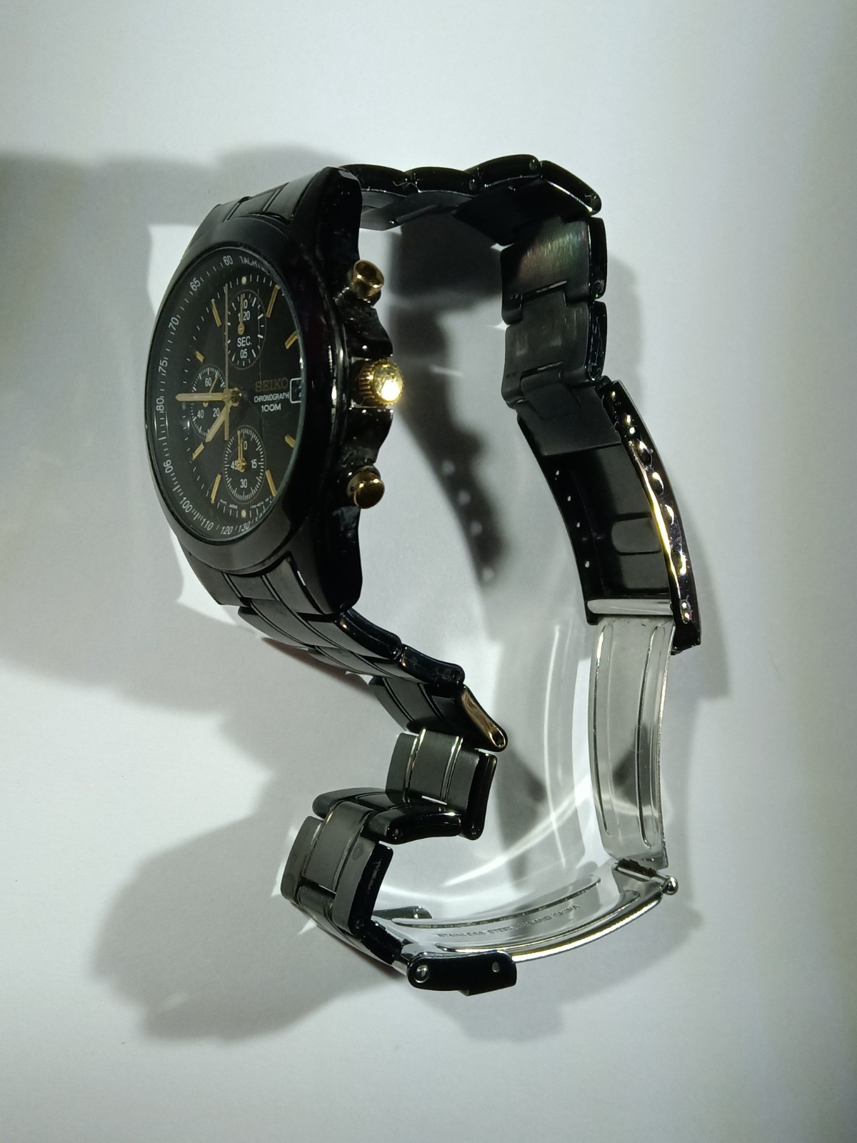 Seiko Quartz Chronograph Watch, Ref 7T92-:0CW0 (Caliber/Movement 7T92 or 7T92A)