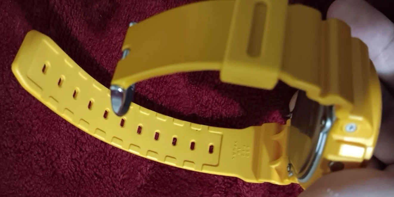 Casio G-SHOCK Yellow Resin Digital Quartz Shock Resistant Alarm 50mm Watch