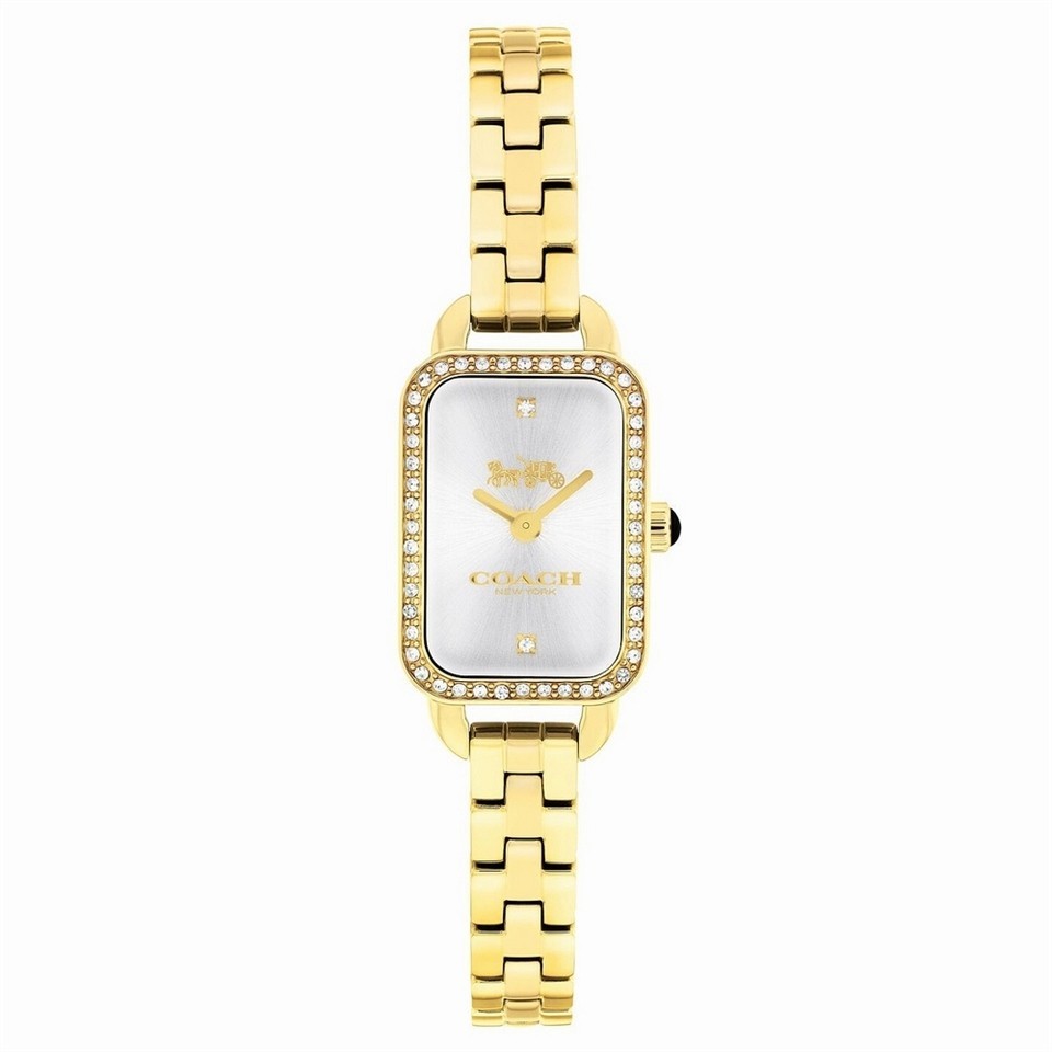 COACH LUDLOW 14504547 SILVER DIAL GOLD STAINLES STEEL BRACELET 17MM WOMENS WATCH