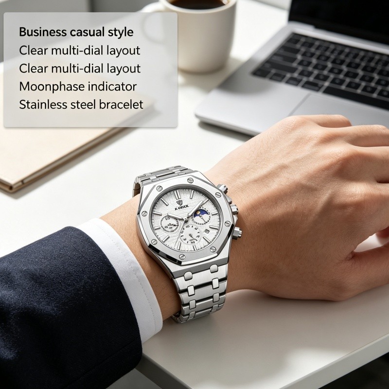 Men Watch Multifunctional pilot/avitor Wristwatch Fashion Classic Business Gifts
