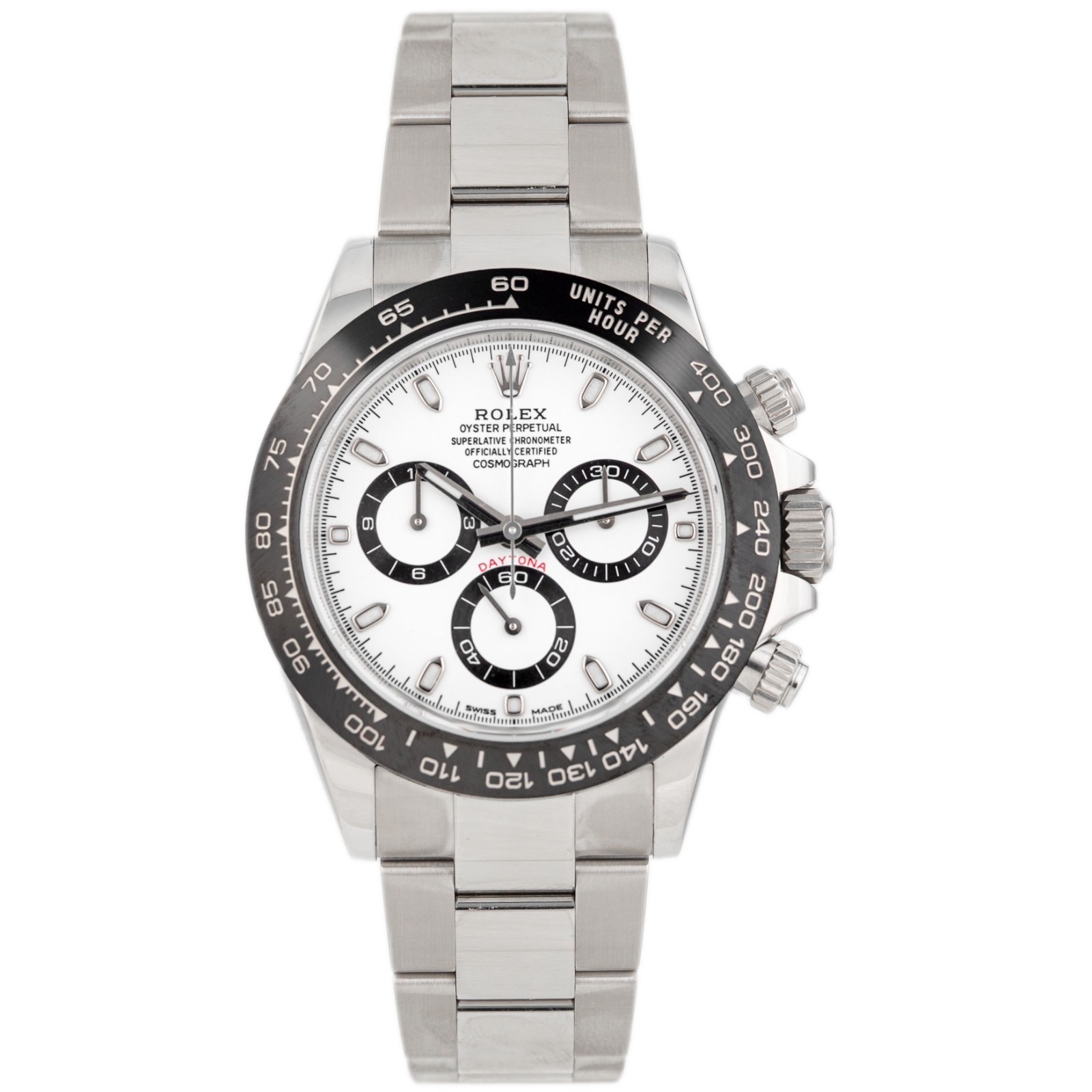 Rolex Cosmograph Daytona Panda Stainless Steel White Dial 40mm 116500LN Full Set