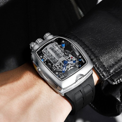 2024 PINDU Men’s Engine Cool Automatic Mechanical Watch Piston Design Trend
