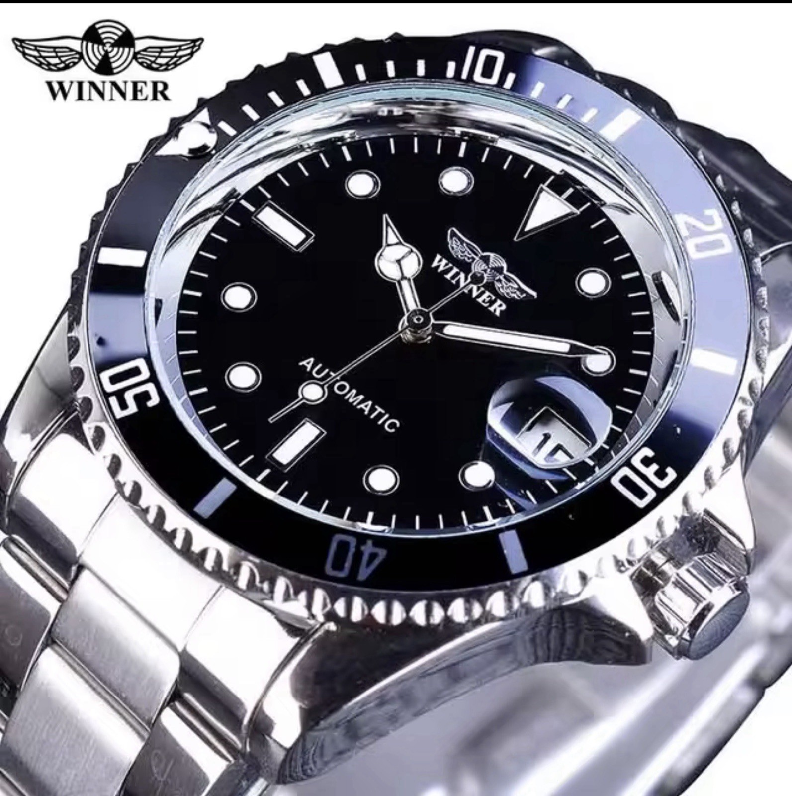 Mens Or Womens Stainless Steel Automatic Waterproof Watch Great Gift Idea